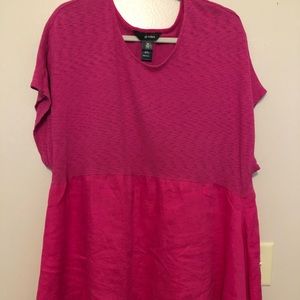 Ali Miles Hot Pink Tunic 1X